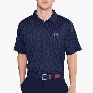 Under Armour Golf Matchplay Printed Golf Polo 3XL Loose fit Blue NWT
